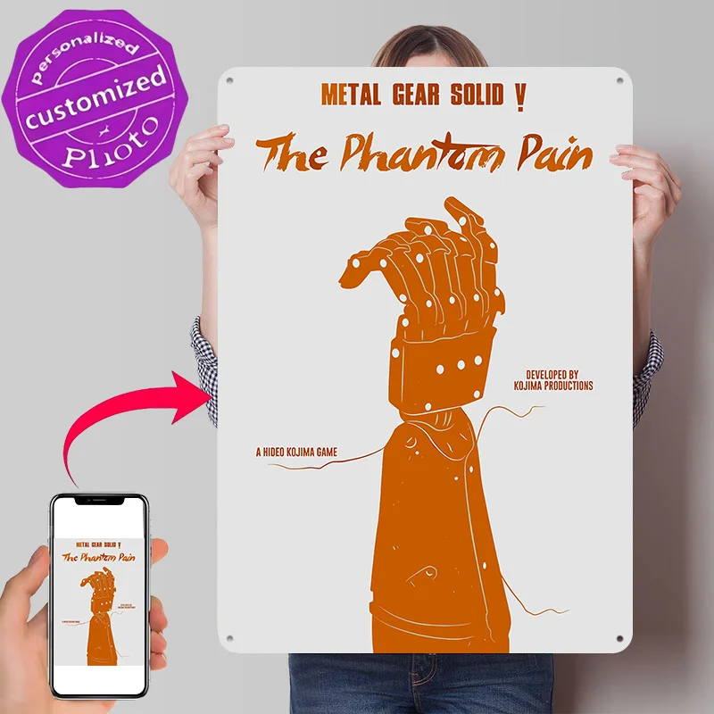Metal Gear Solid V: The Phantom Pain Metal Poster Perfect Gift for Fans Lovers Customized Wall Art Metal Sign for Room Decor