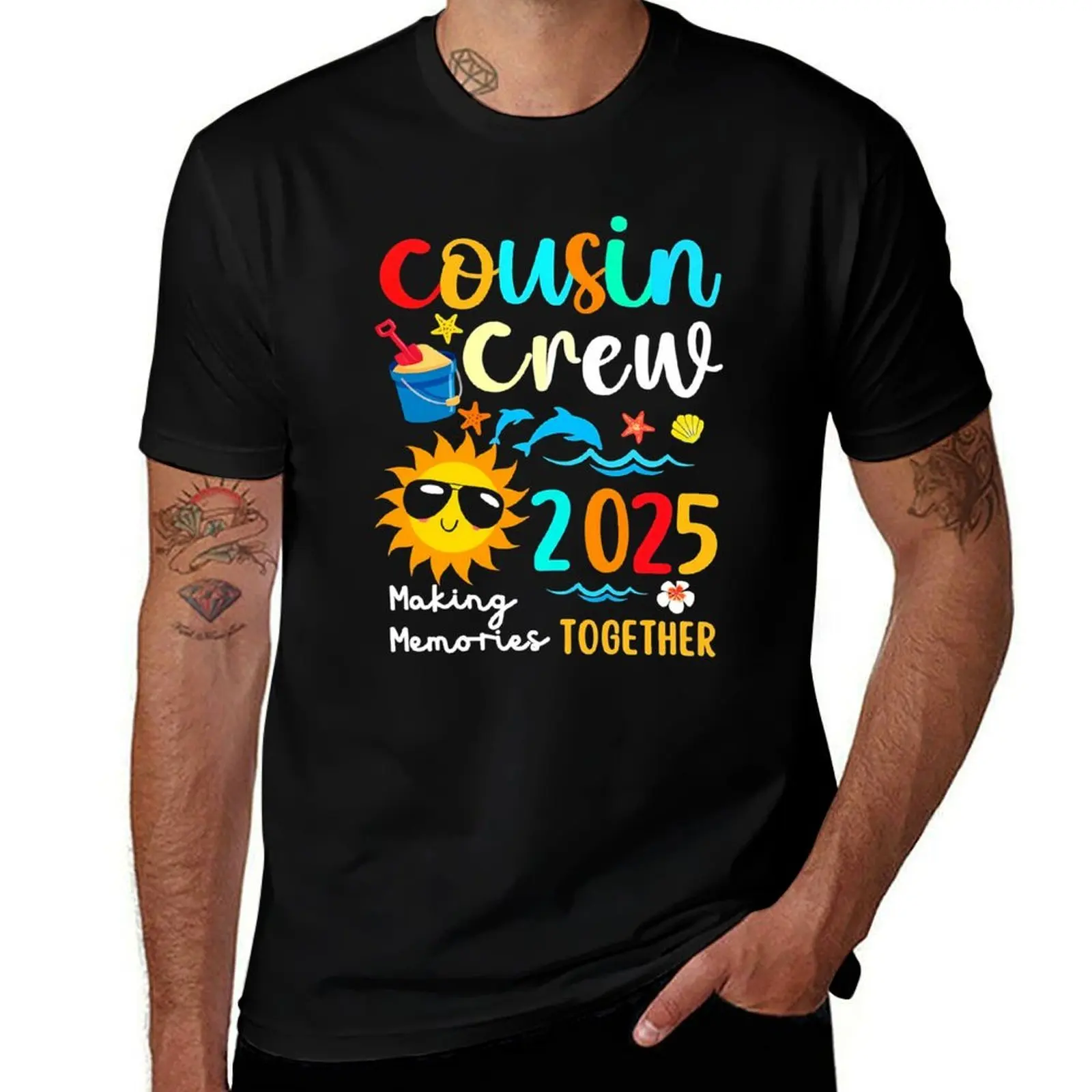 

Cousin Crew 2025 Making Memories Together Beach Vacation T-Shirt T-Shirt graphic shirts Funny t-shirt shirts men graphic
