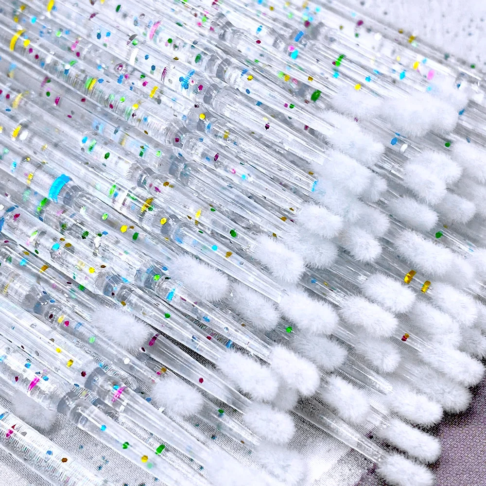 100pcs Micro Brush Muticolor Lash Removing Swab Microbrush Mascara Wands Applicator Eyelash Extension Makeup Brushes Tools