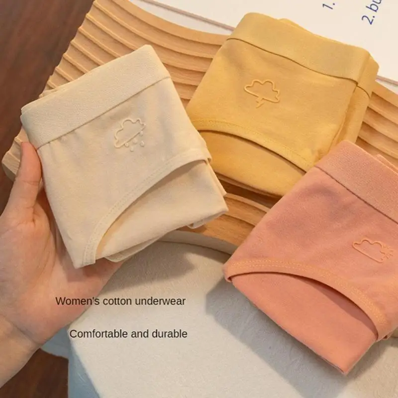 Pattern Simple Solid Color Mids-Rises Comfortable Womens Seamless Cotton Underwear Weather Seamless Womens Underwear Product