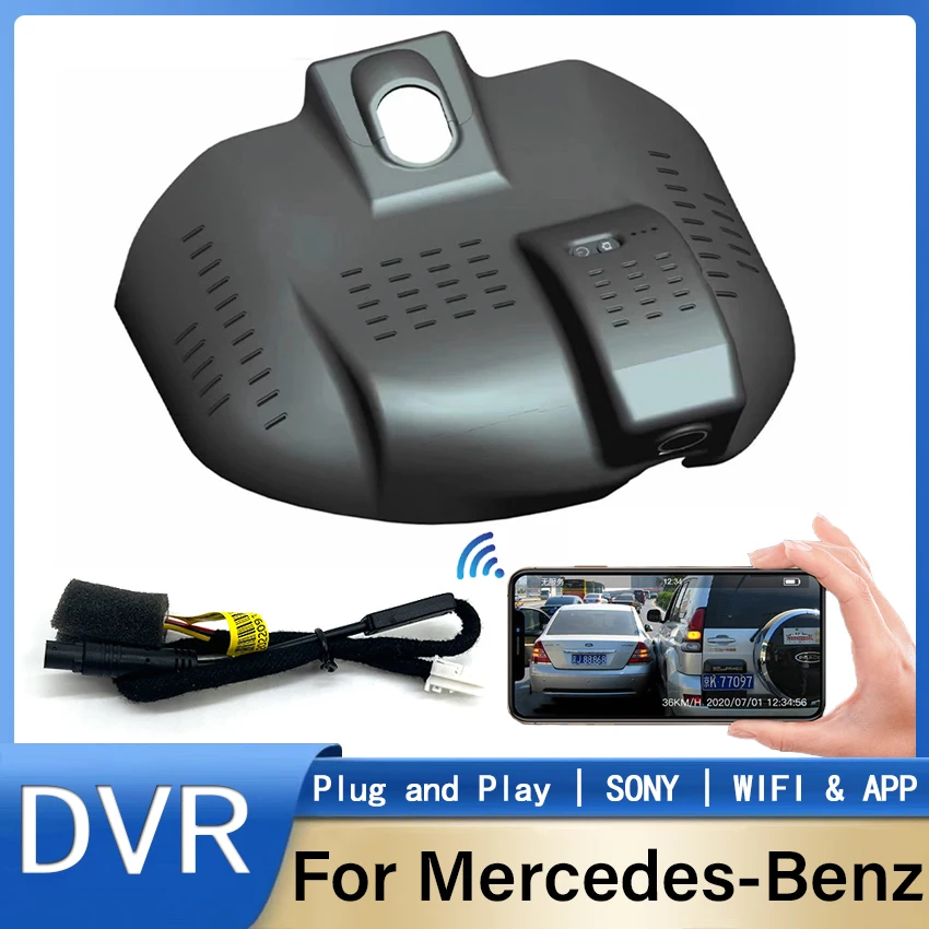 New! Plug and play Hidden Car Camera Dvr WIFI Dash Cam Dual Lens For Mercedes-Benz C Class C260L C200L 2022 2023 High Quality HD