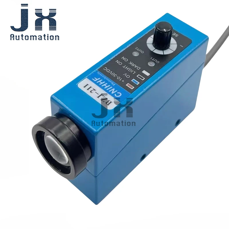 BZJ-211 Color Mark Sensor DC10-30V Packing Machine Auto Tracking/Rectify Deviation Photoelectric Eye Switch Sensor