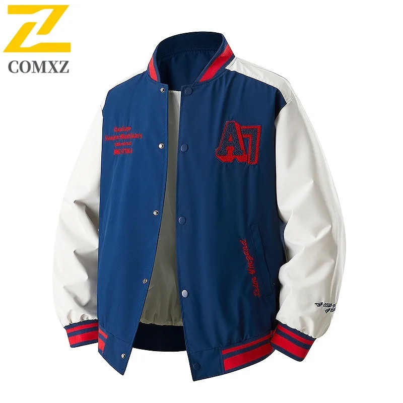 COMXZ 2025 Men Outdoor Sport Baseball Jacket Lightw Luxurious Camping Jackets Leisure Comfort Lightweight Trendy Versatile Coat