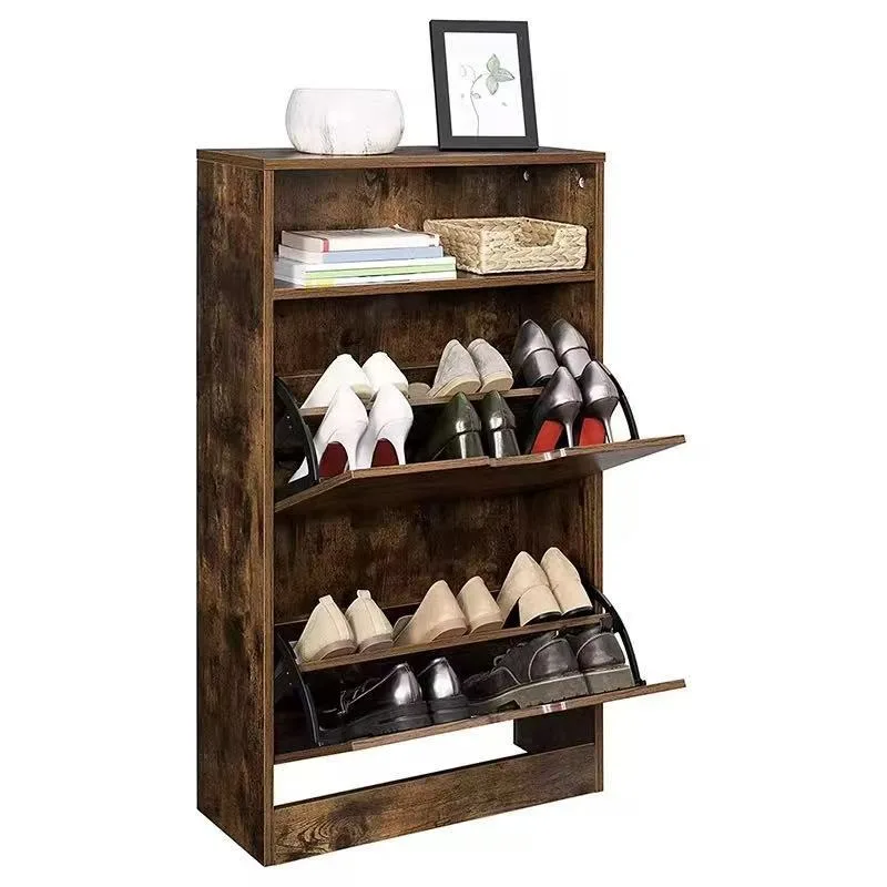 Multifunctional assembly, simple storage, door tipping bucket small shoe cabinet, ultra-thin shoe cabinet 17cm economical