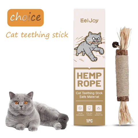 Cat Teeth Grinding Rod - Tooth-Friendly Cat Chew Toy for Teeth Cleaning, Protect Furniture from Cat Scratching & Biting