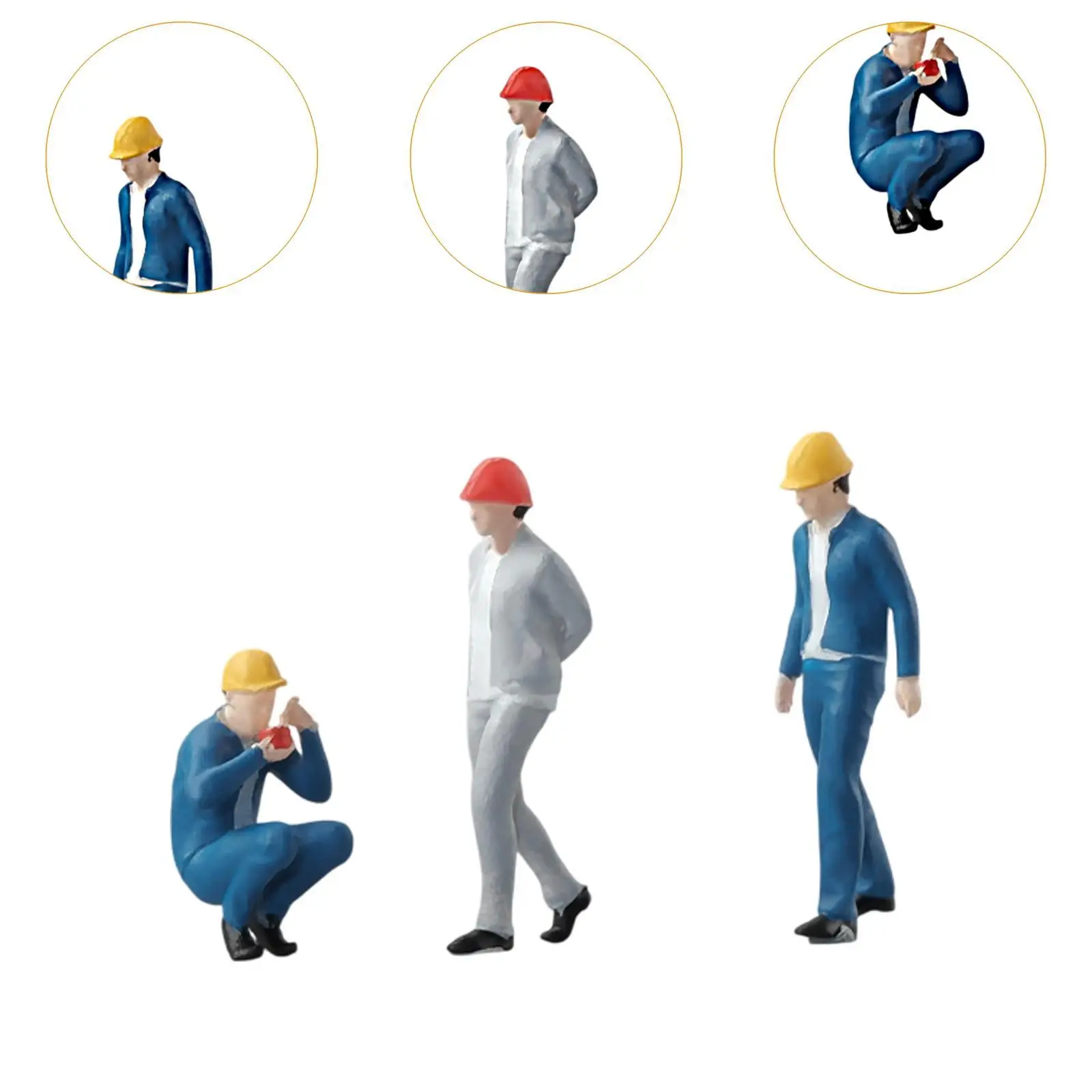 3 pezzi 1:64 modello figure da collezione decorazioni per la casa ornamento piccolo layout di tavolo di sabbia decorazione per fotografia puntelli progetti fai da te