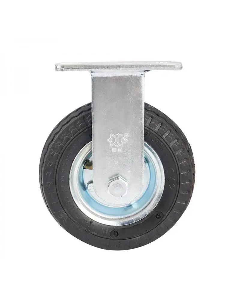 1 Pcs Packaging Caster Heavy 6-inch Inflatable Directional Wheel Rubber Air Wear-resistant Hotel Luggage Cart Factory