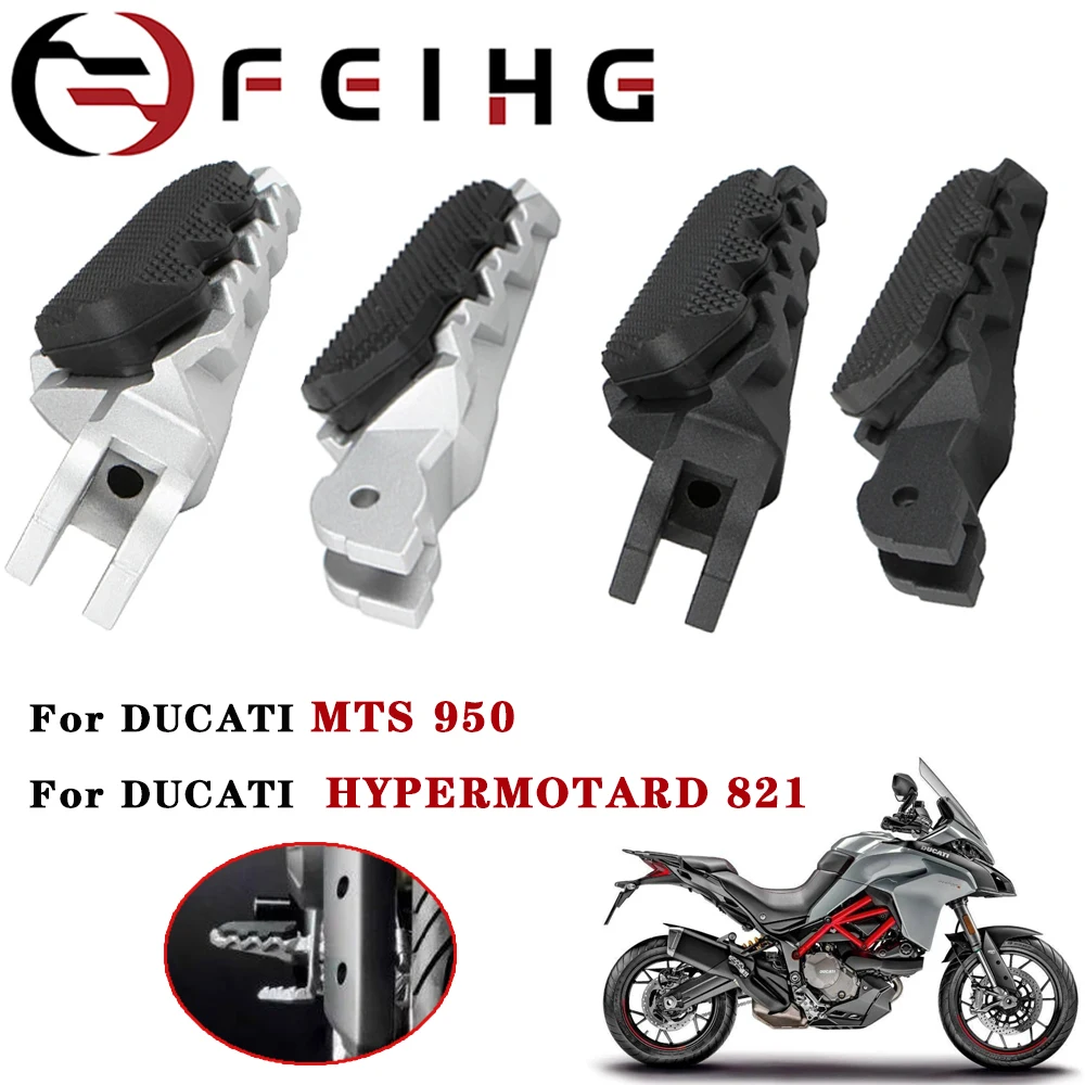 For DUCATI HYPERMOTARD 821 Multistrada MTS 950 1260 1200 Motorcycle Front Rear Footrest Foot Pegs Pedals MTS 950 mts1200 1260