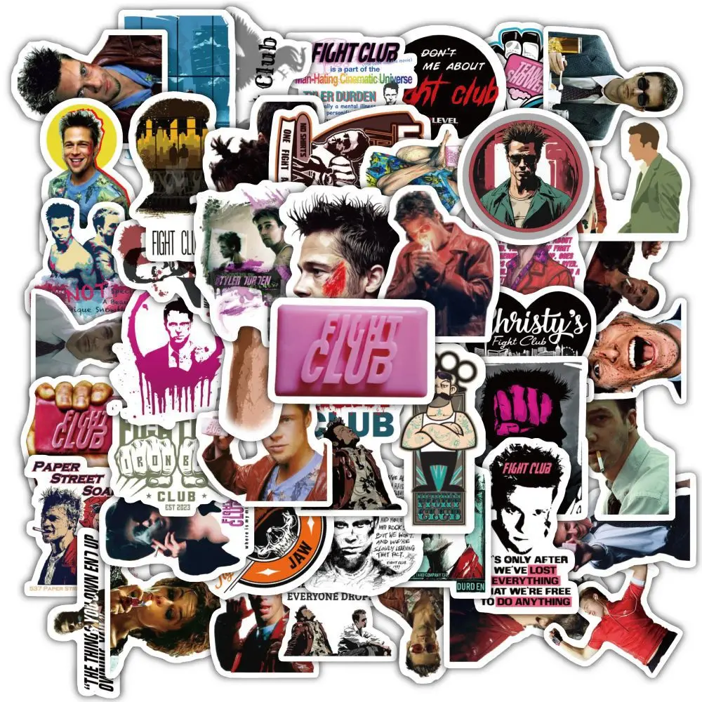 

10/30/60PCS Fight Club Stickers FOX Movie Decals Scarapbook Luggage Laptop Phone Guitar Bike Skateboard Sticker Decoration Toy