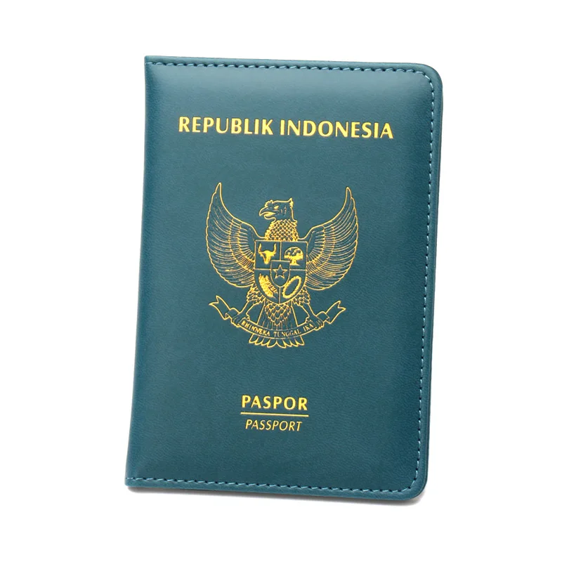 Indonesia Passport Covers Women Fashion Pu Case for Passports Travel Wallet Document Tickets Cards Organizer