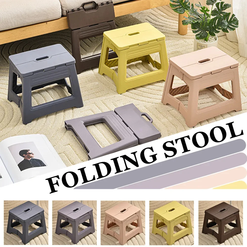 

Portable Plastic Folding Stool, Outdoor Foldable Fishing Chair, Ultralight Collapse Stool for Home, Travel, Beach, Hiking, Beach