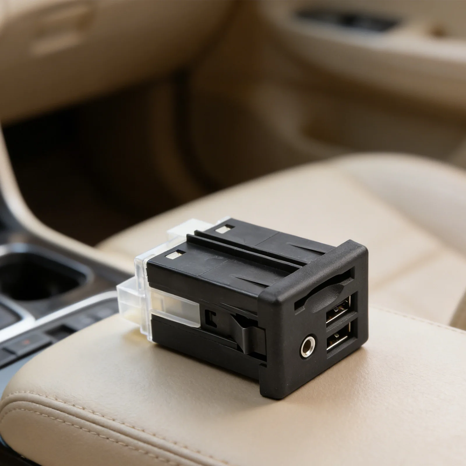 

Панель для модернизации интерьера автомобиля с двумя USB-портами и слотами для карт, аудиопанель, OEM 22990883, специально для конкретной модели автомобиля, не универсальная.