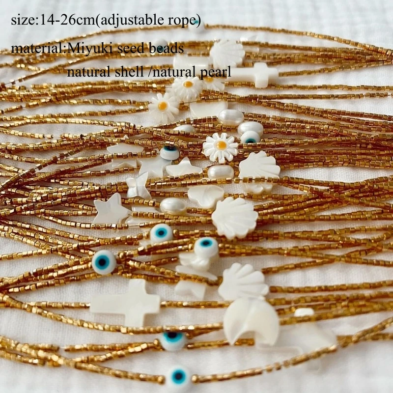 

Vlen Miyuki Bracelet for Women Girl Gift Boho Summer Handmade Beaded Bracelets Glass Beads Pulseras Adjustable Knot Jewelry