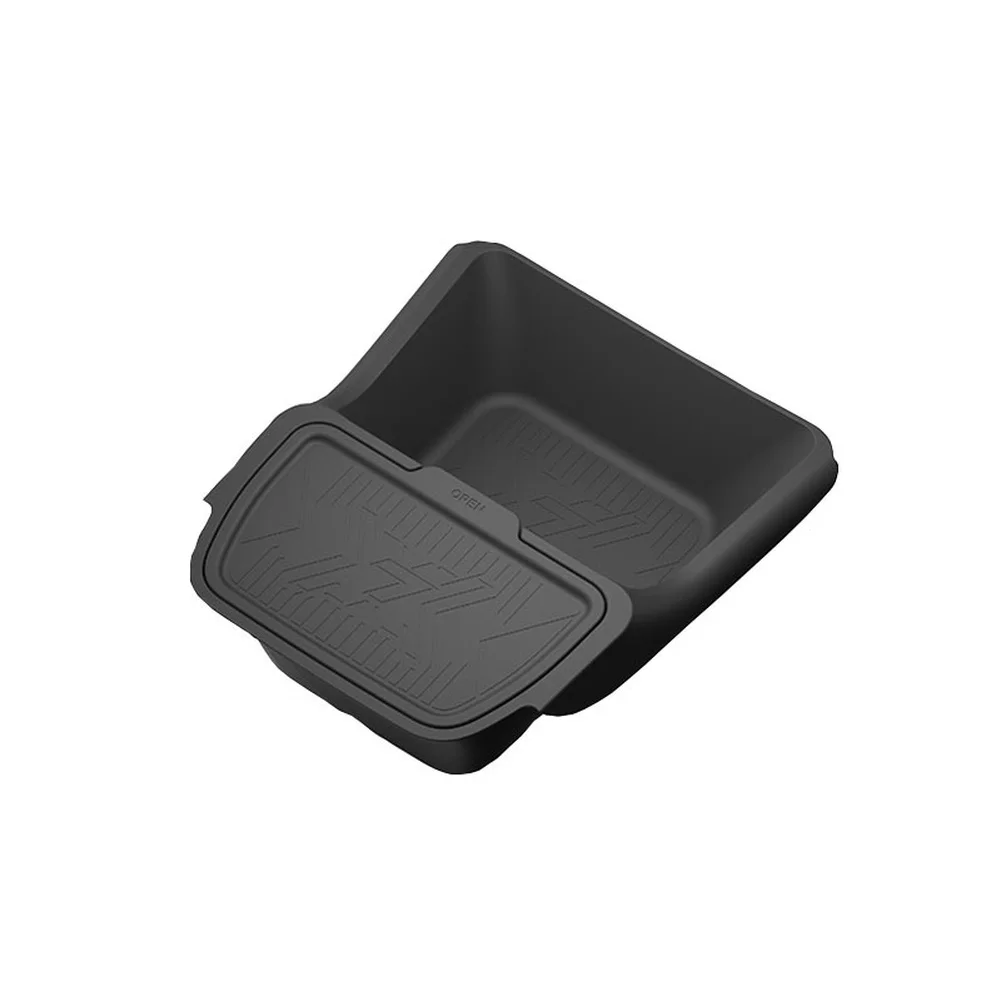 Compact Center Console Storage Box with Lid for Car Interior TPE Waterproof Organizer for Small Item Management Use