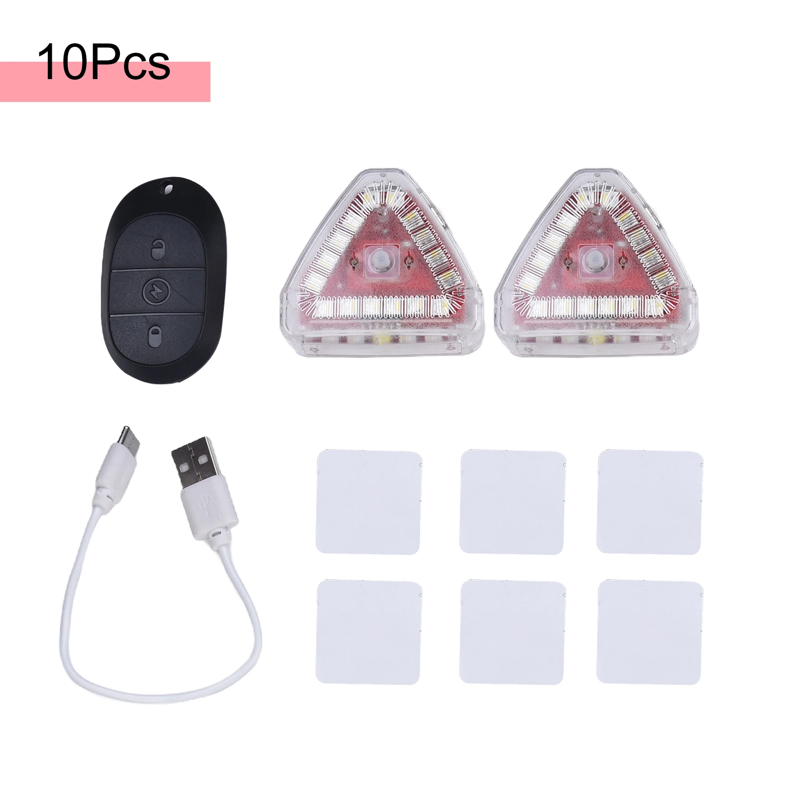 

USB Rechargeable Night Signal Light Anti-Collision Strobe Lamp Remote Control Bike Flashing Tail Light-Warning Signal Lamp