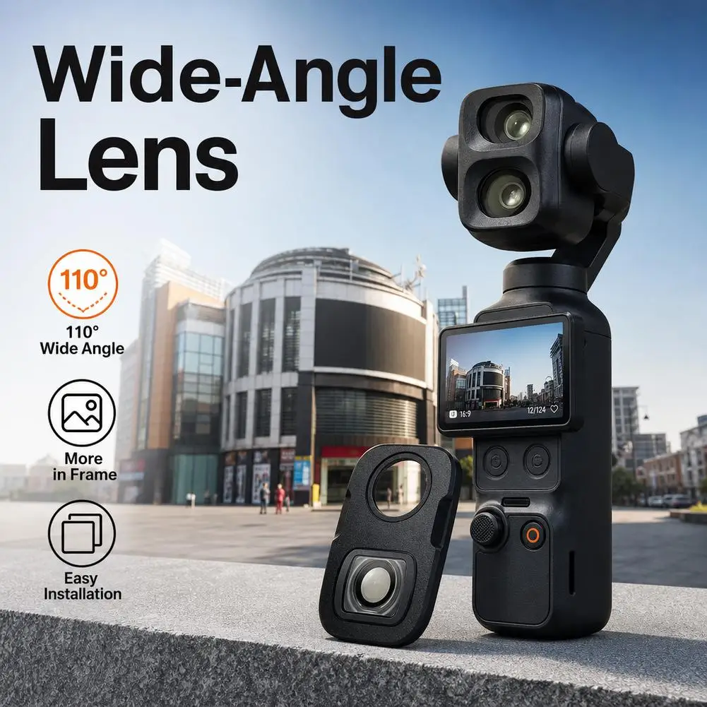 Magnetic Lens Filter Kit for DJI OSMO Pocket 4P Telephoto Wide-Angle Lens Expanded Frame Set For Pocket 4P Accessories