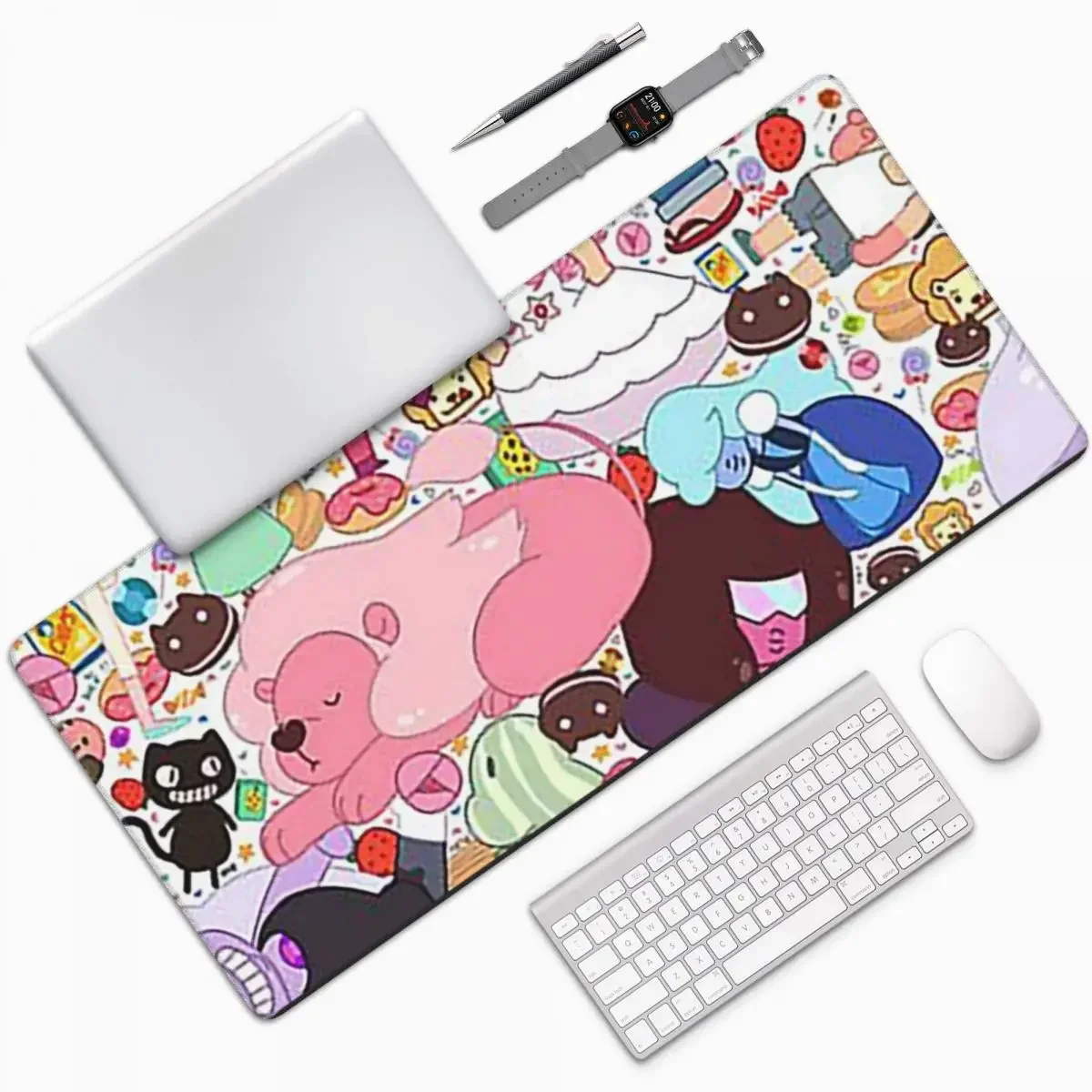 

Steven Universe Pattern Large Mouse Pad Computer Keyboard Mouse Mat Gamer PC Laptop Desk Mat Office Accessories Table Mats