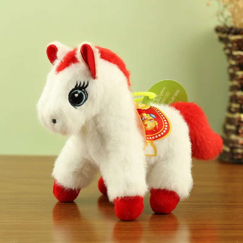 2026 New Year Of The Horse Mascot Plush Stuffed Toy Pendant Cute Pony Bag Key Decorative Pendant Zodiac Horse Birthday Gift
