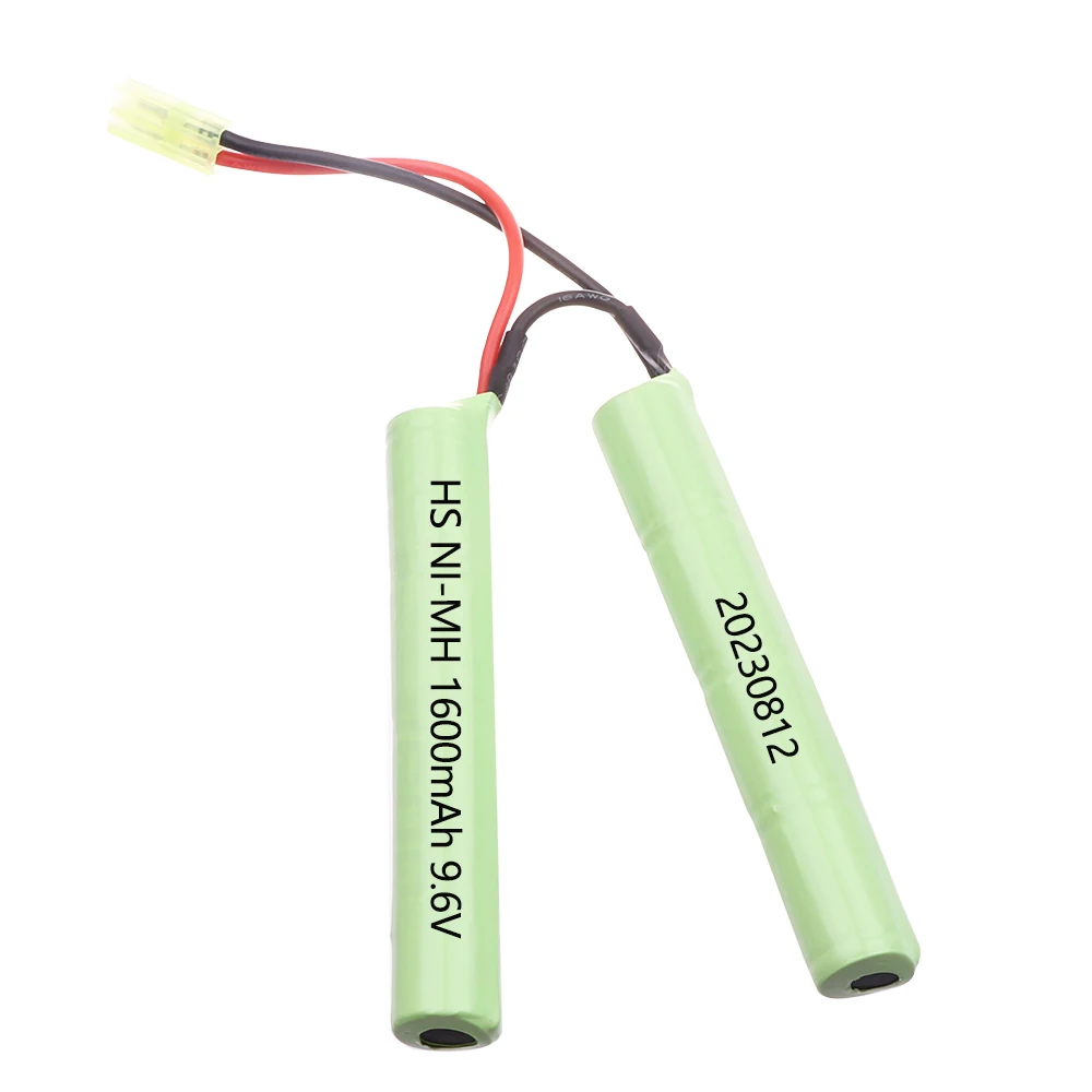 1-3PCS 8S Butterfly NunChuck NIMH 2/3A 9.6v 1600mAh Battery Pack with Mini Tamiya Connector for Airsoft Guns MP5 M4 G36C PARTS