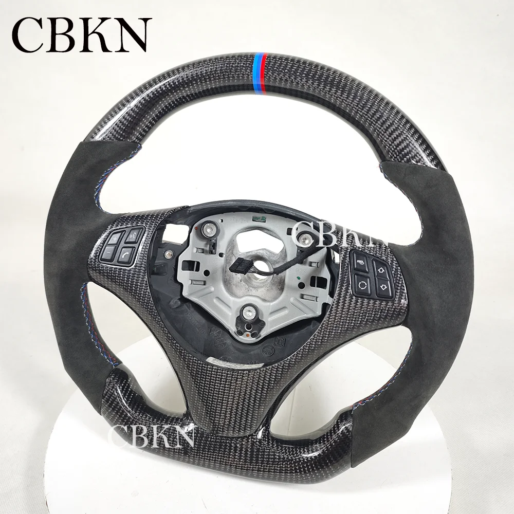 100% Real Carbon Steering Wheel for BMW E90 E91 E92 320i 2007-2013  Race Spec Flat Bottom Direct Fit
