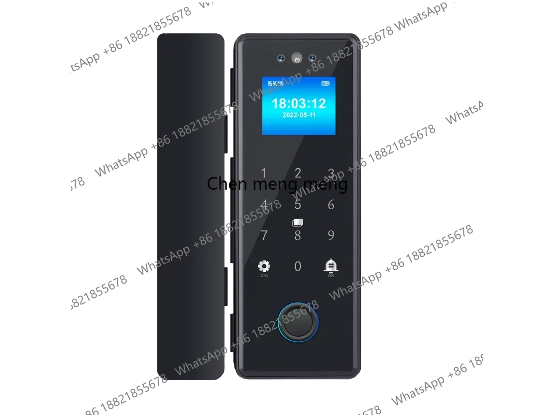 Smartier 3D Face Recognition Wifi Glass Door Lock Fingerprint Card Password Electronic Glass Door Lock for Office Tuya Smart