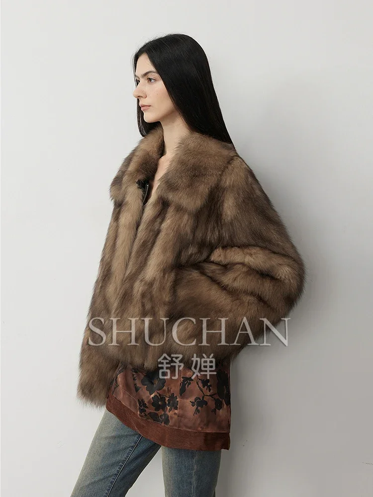 Fashionabl Luxury and Beauty Soft and Elegant Fox  Winter Coat Women  Casacos De Inverno Feminino 2024 Real Fur Coat