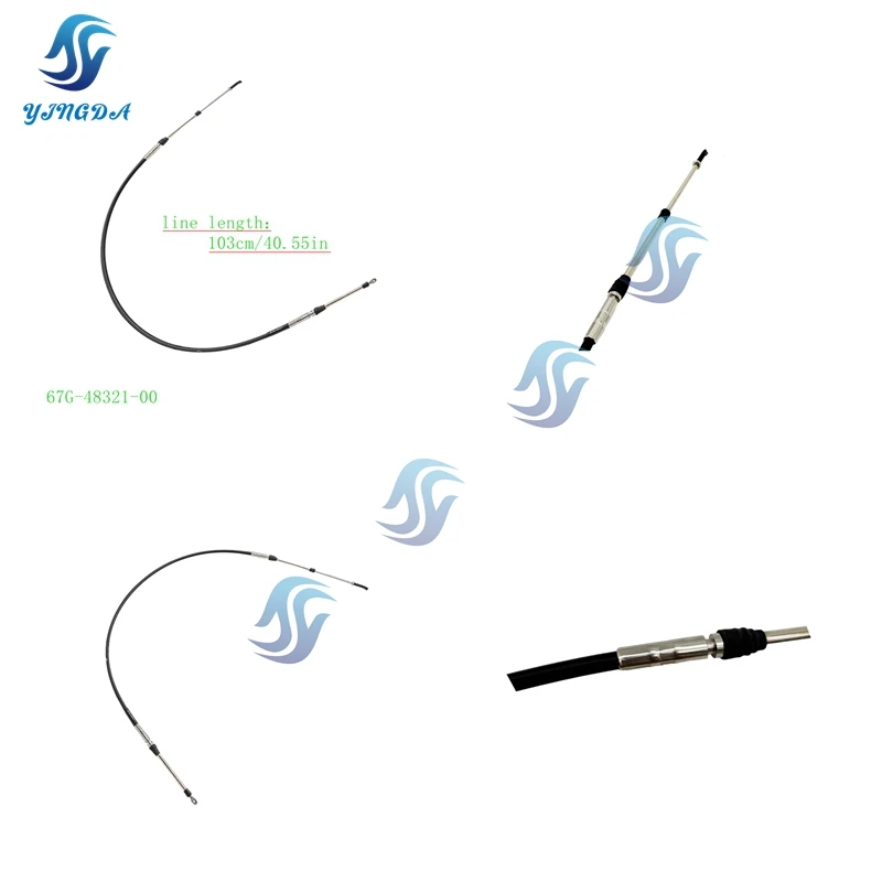 

High quality Cable Front Operating 67G-48321-00 Made in Taiwan For Yamaha Outboard 4-stroke F80/F100/F115 boat part