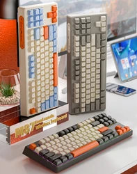 Russian Wireless Keyboard Bluetooth 2.4G Wireless Dual Modes 87 Keys Layout Spanish Russian Korean Keyboard M87 Gaming RGB Light