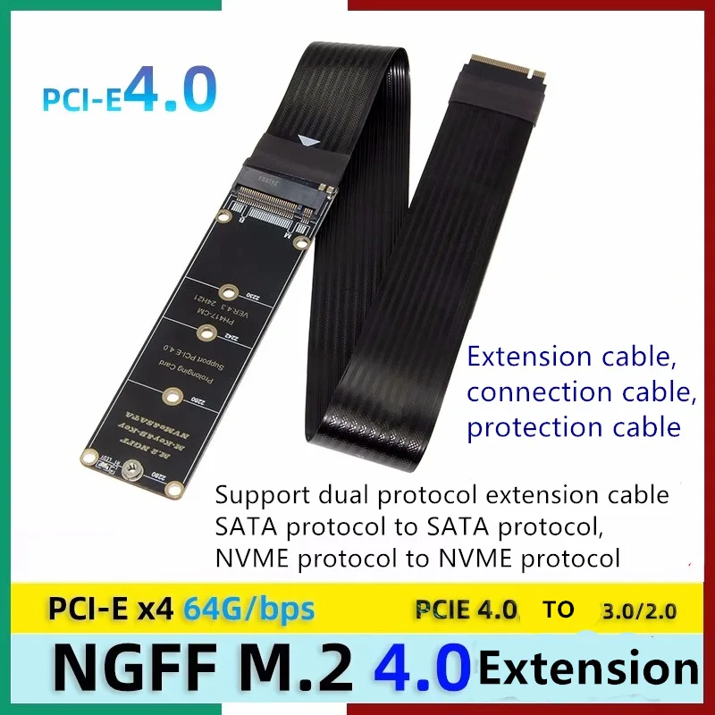 Przedłużacz NGFF M.2 M-KEY NVME PCIe 4.0 SATA z protokołem zewnętrzna karta rozszerzeń do notebooka — zdjęcie 5