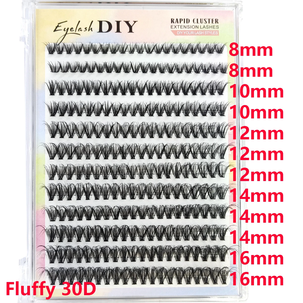Large Capacity Eyelash Book 5D Fluffy 60D-300D Eyelash Bundle Mange Eyelash Nail Effect Fairy Anime Eyelashes Multiple Mixed Sty