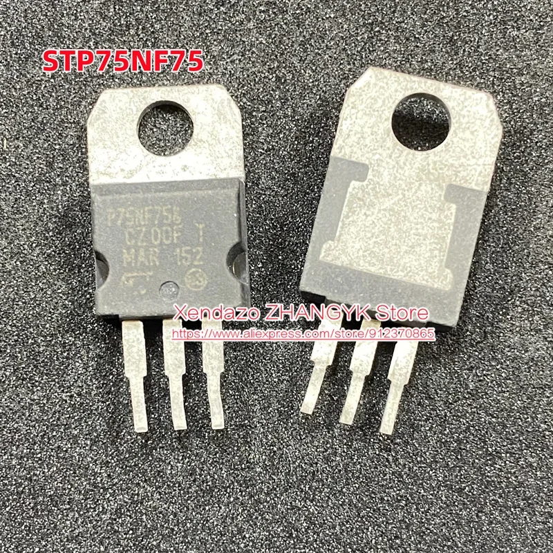 Original 75NF75 STP75NF75 STP75N75 P75NF75 75N75 MOSFET 80A 75V 300W TO-220-3 30pcs/50pcs