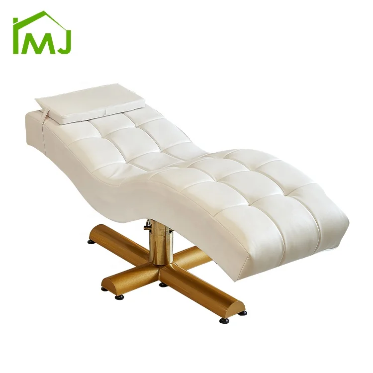 

Modern Cosmetic Massage Table Eyelash Facial Recliner Curved Lash Beauty Bed