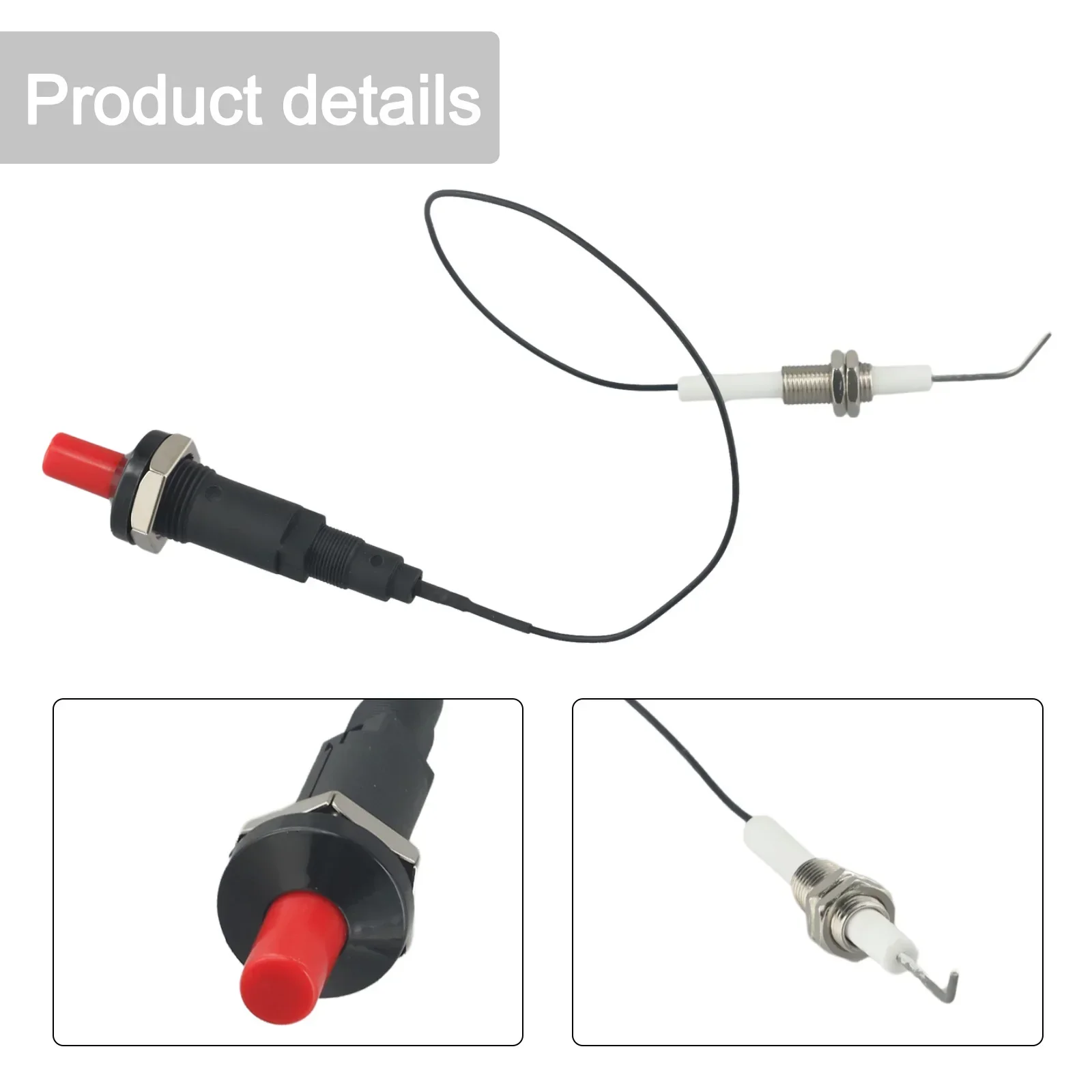 Piezo Spark Ignition Set Piezo Spark Ignition Versatile Push Button Igniter For Gas Stoves Fireplaces And BBQ Grills 30cm Length