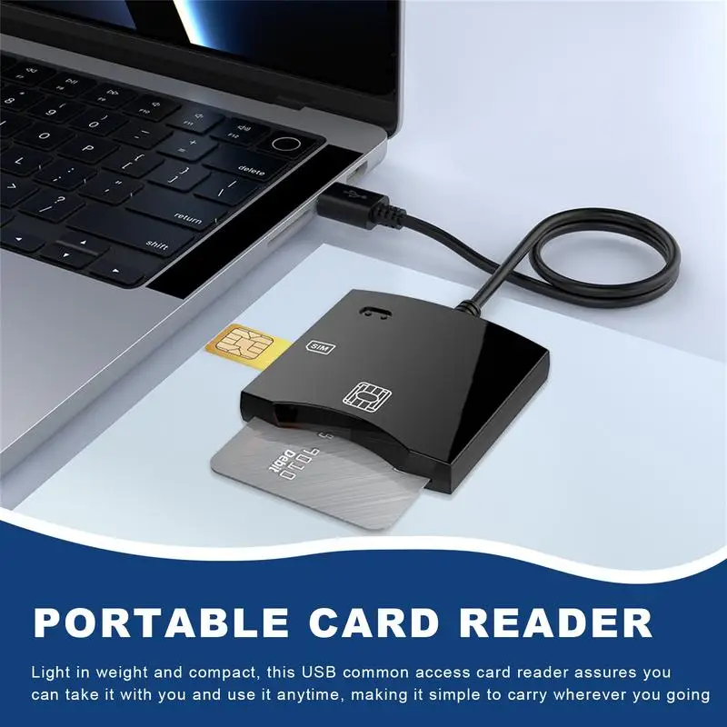 

Auto USB 2.0 Smart Card Reader For Bank Card/CAC/Chip Card/TF Card Reader For Windows 10 8 7 11 XP Vista ForMacos Linux