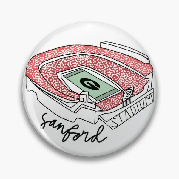 Sanford Stadium Artwork  Soft Button Pin Creative Brooch Funny Fashion Collar Jewelry Hat Women Badge Cartoon Decor Lapel Pin