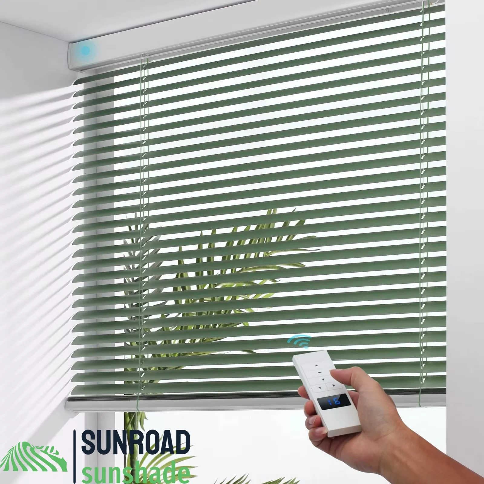 Custom-made Electronic Smart Blinds Zigbee Automatic  Aluminum Venetian Blinds for Office Living Room Built-in Blind Motor