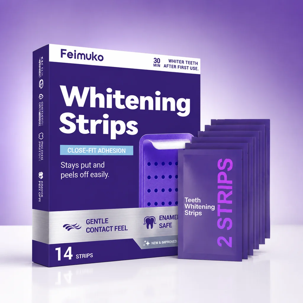 Purple Teeth Strips Oral Care Strips Teeth Strips Easy Apply Daily Dental Care Portable Home Use 7pcs 30 Minute Oral Care