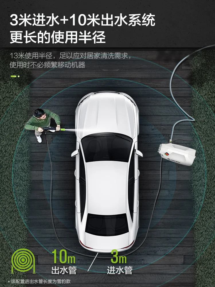 

Car washing machine 220v high pressure water pump high power induction motor household strong water gun car brush artifact