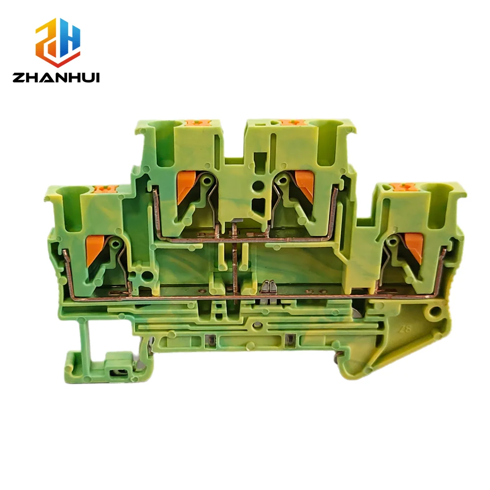 PTTB2.5 Double Layer Din Rail Terminal Block Push-in Wiring Connector Complete Assembly Kit
