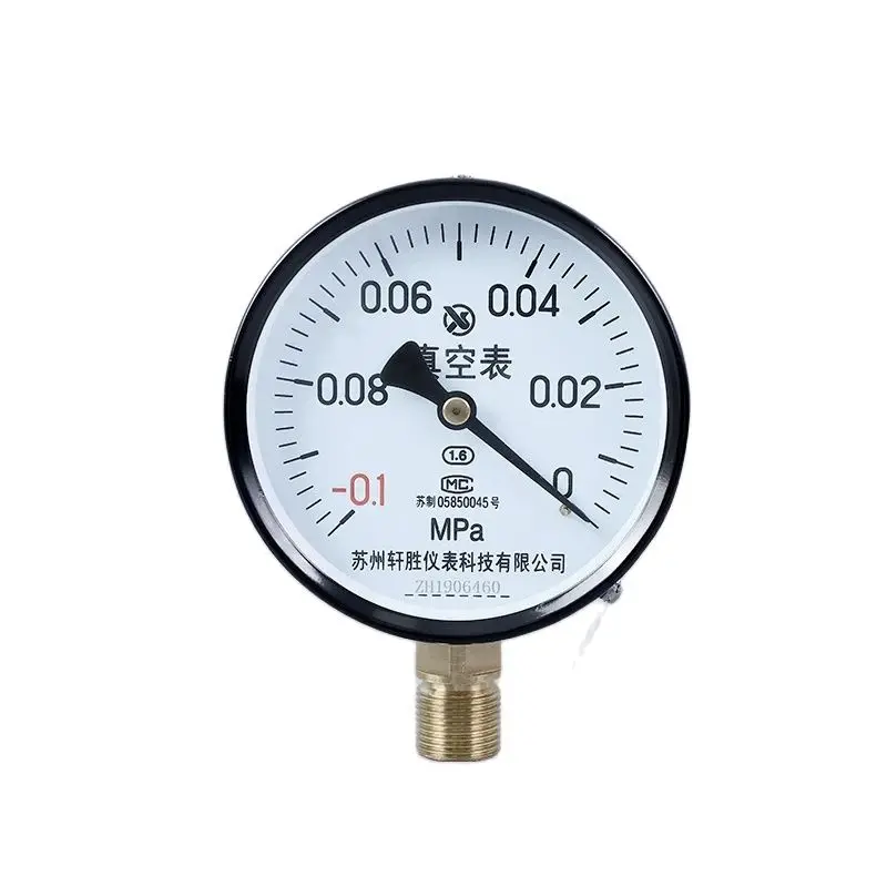 

-0.1-0MPa vacuum gauge, pointer type negative pressure gauge vacuum pressure gauge 100mm
