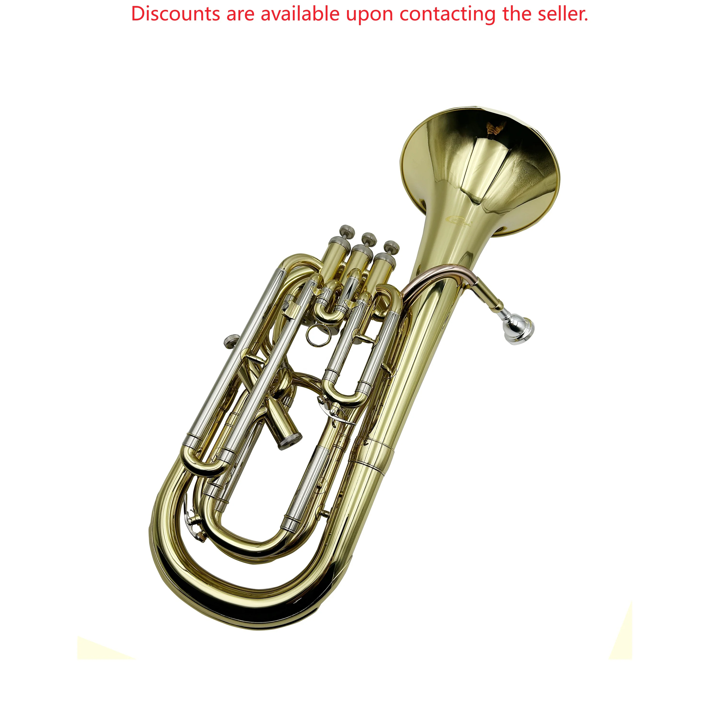 OEM High Quality Gold Lacquer Baritone Horn for Students BB Tone JYBT755