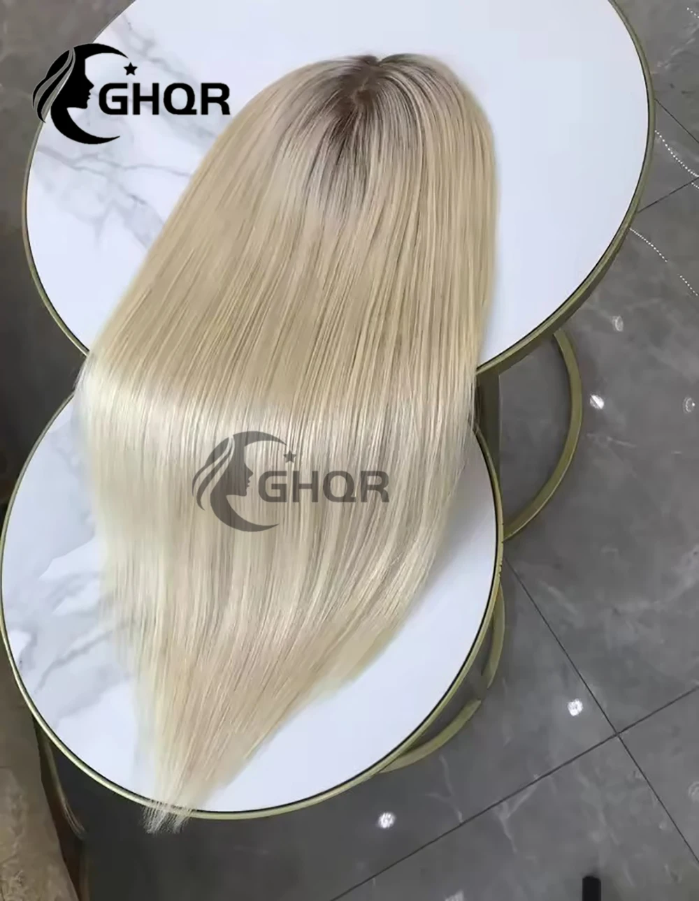 Ash Platinum Blonde Lace front Wig Human Hair Pre Plucked Dark Roots Full Lace Wigs Soft 13x6 360 Straight Hd Transparent swiss