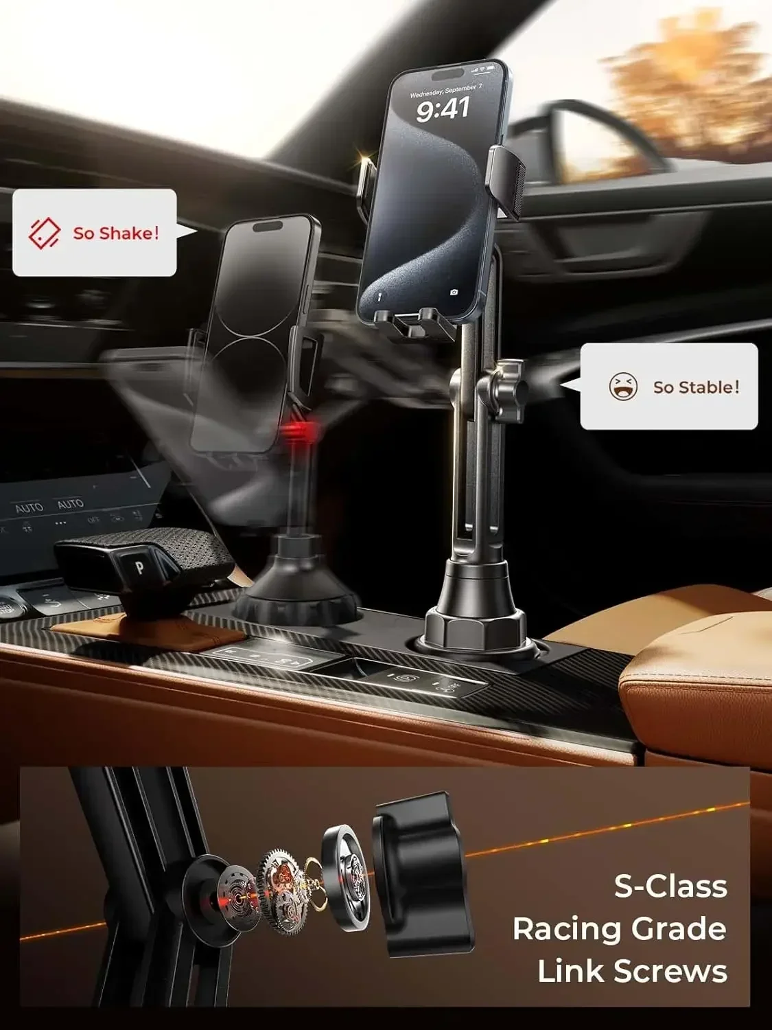 LISEN pemegang ponsel untuk dudukan di mobil, pemegang ponsel Cup mobil baru 2024 untuk IPhone Samsung Google All 4-7 inci