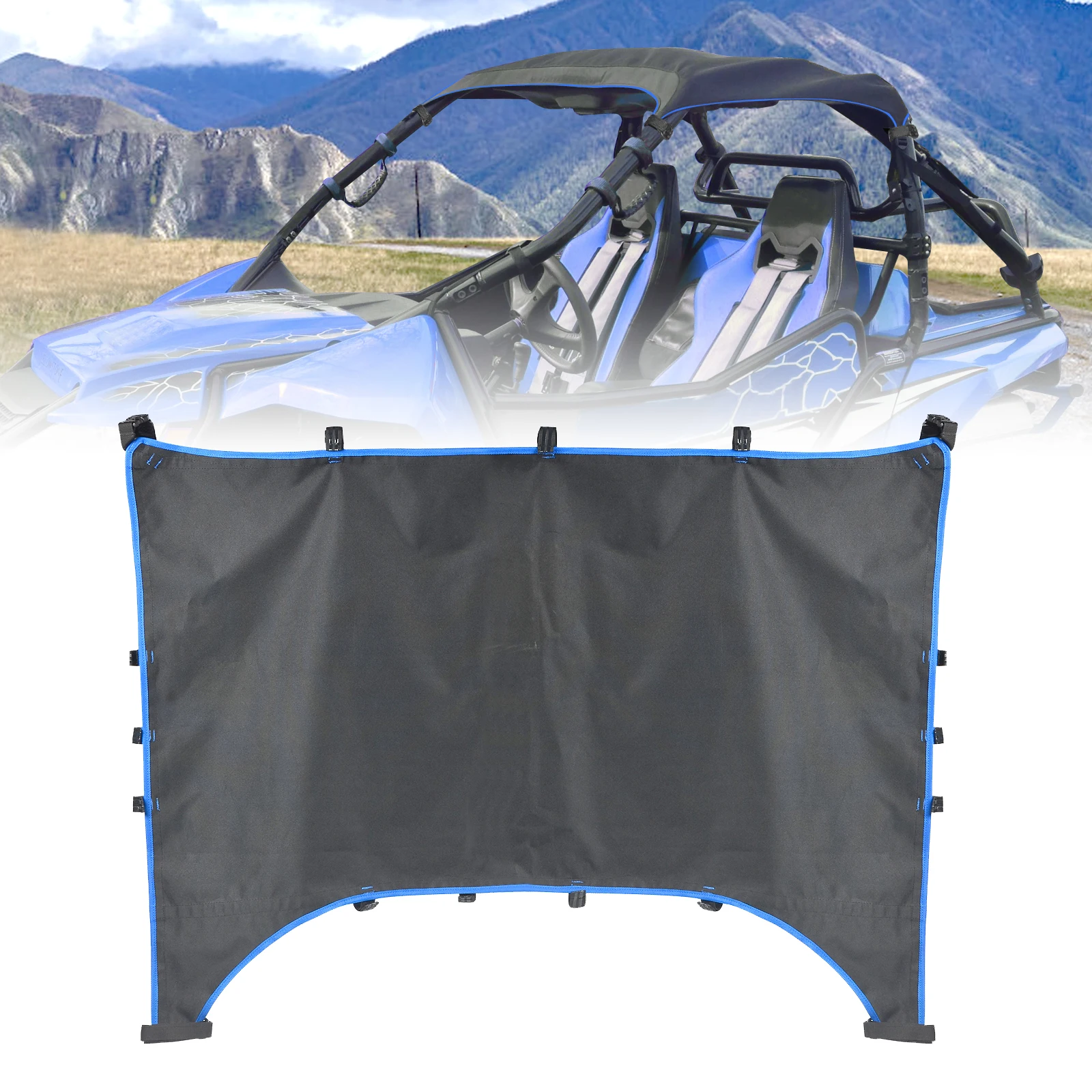 

UTV Soft Top Canvas Roof Shade Cover Waterproof Sunshade Maverick X3 Accessories Fits for Can Am Maverick X3 2017 - 2022 2 Doors