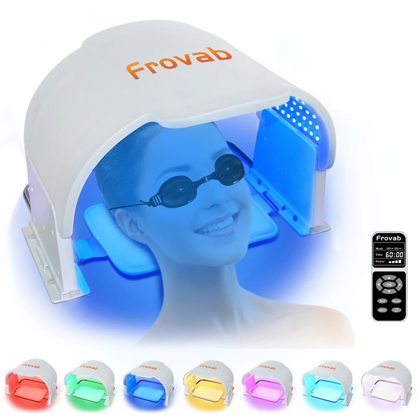 

Blue Red LED Light Infra Wrinkles Mask Light Therapy Skincare Calm Face Light Mask for Firming Skin Rejuvenation Whitening