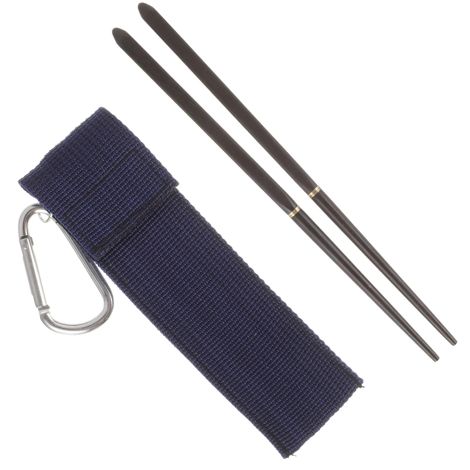 

Portable Camping Chopsticks Black Ebony Wood Foldable Detachable Reusable Dishwasher Safe Outdoor Dining Travel