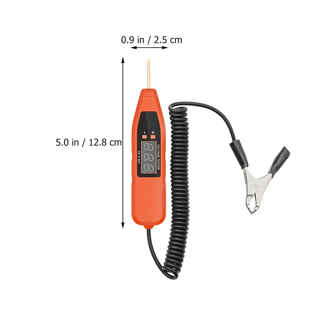 

Voltage Pen Car Maintenance Test Pencil Digital Display 5-32V Circuit Tester Automotive Test Light 12V Electrical Tools