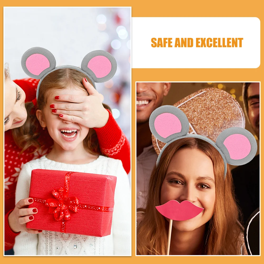 Abbigliamento Fascia per animali Bambino Adorabile cartone animato Topo Tessuto Fasce per orecchie da zoo