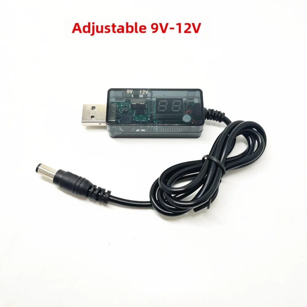 Cable de refuerzo de energía USB, convertidor elevador de 5V a DC 9V 12V con múltiples adaptadores para electrodomésticos pequeños y electrónica de coche