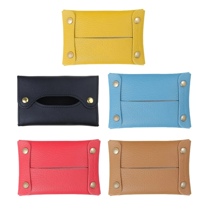 

Portable Tissue Storage Bag Elegant Paper PU Leather Pouches for Small Items Dropship